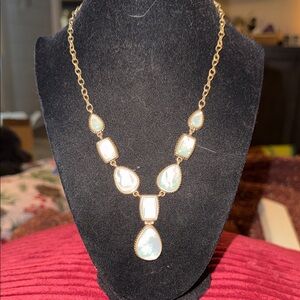Elegant Gold and White Necklace